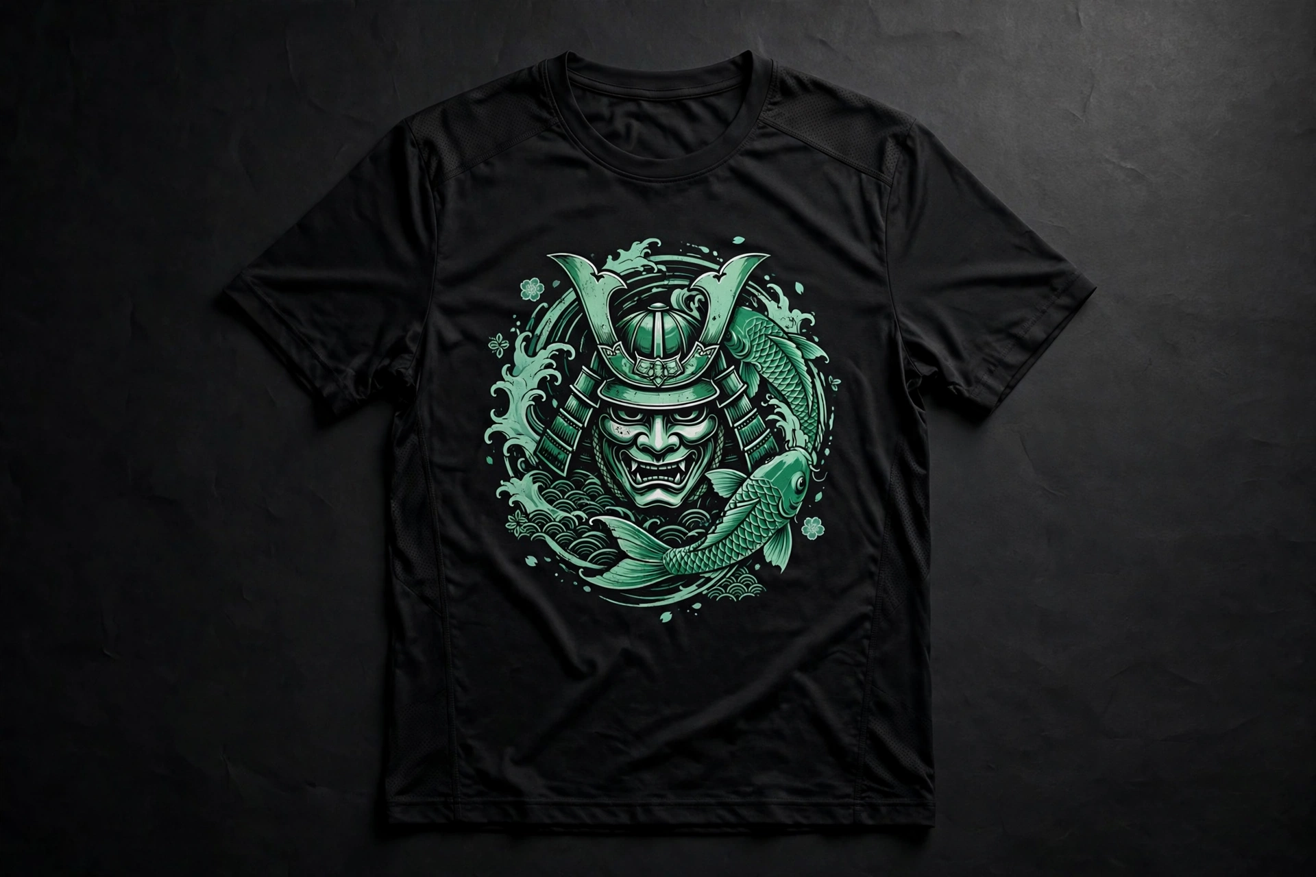 Kratonis samurai-koi black t-shirt